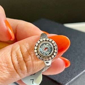 Annika Witt Sterling Silver Blue Topaz Ring - Size 7